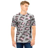 Grey and Pink Leopard Men T Shirt-grizzshop