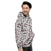 Grey and Pink Leopard Men's Hoodie-grizzshop