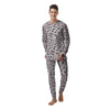 Grey and Pink Leopard Men's Pajamas-grizzshop