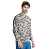 Grey and Pink Leopard Men's Sweatshirt-grizzshop