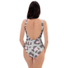 Grey and Pink Leopard One Piece Swimsuite-grizzshop