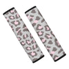 Grey and Pink Leopard Seat Belt Cover-grizzshop