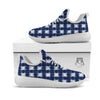 Grid Shibori Print Pattern White Athletic Shoes-grizzshop