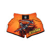 Grim Reaper And Fire Print Muay Thai Boxing Shorts-grizzshop