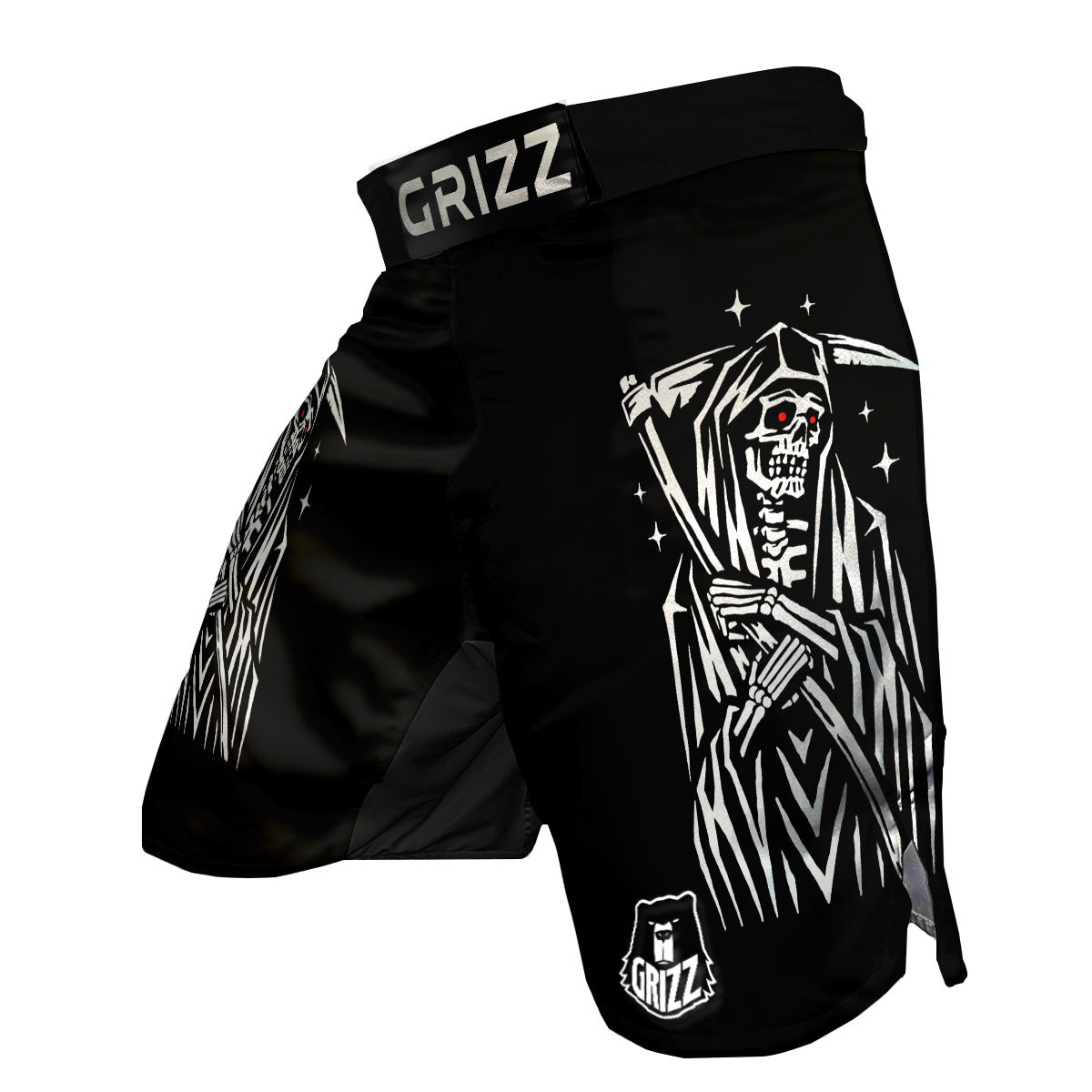 Grim Reaper Sad Print MMA Shorts-grizzshop