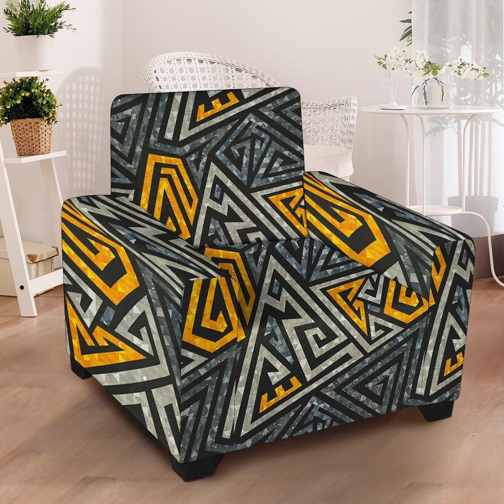 Grunge Geometric Triangle Armchair Cover-grizzshop