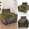 Grunge Geometric Triangle Armchair Cover-grizzshop