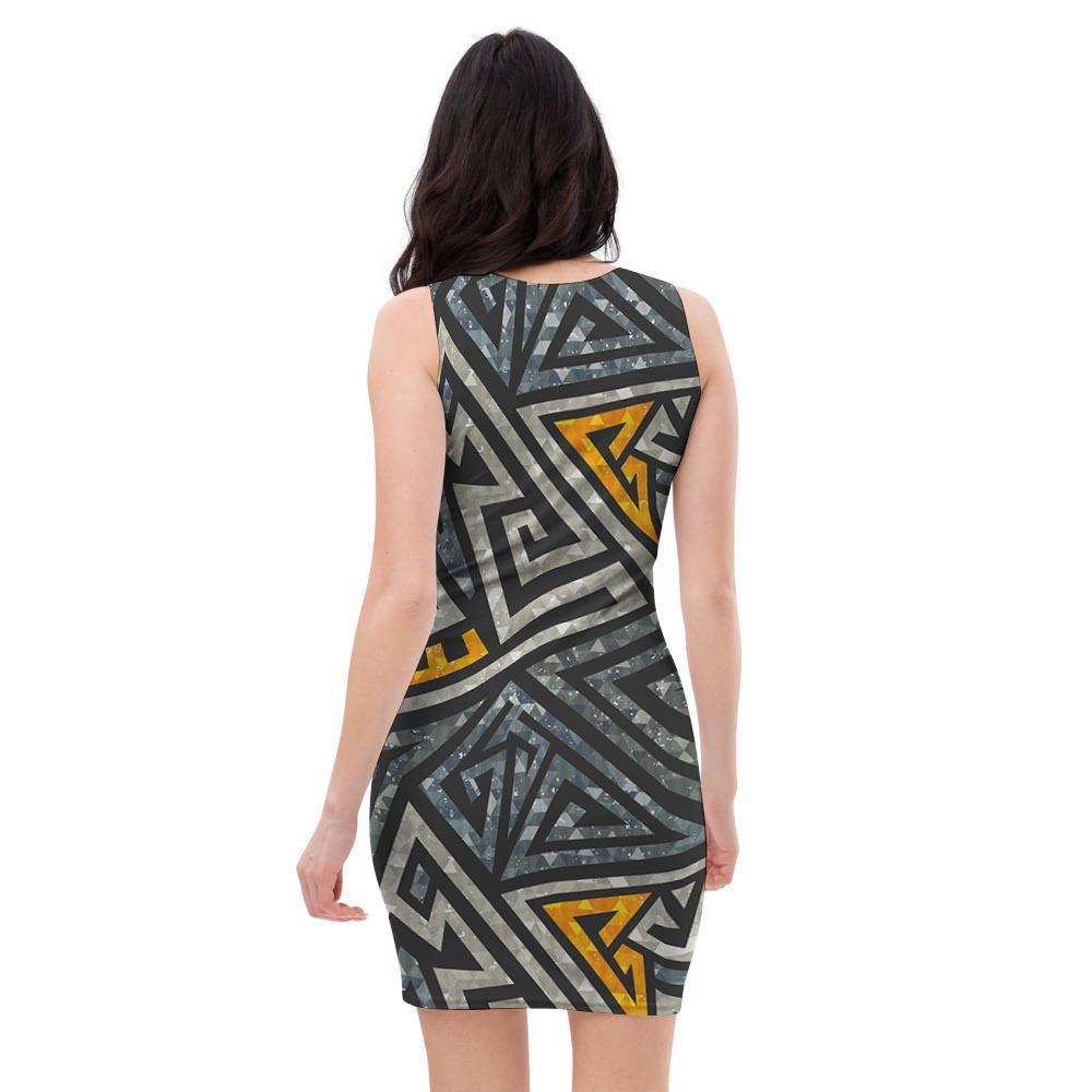 Grunge Geometric Triangle Bodycon Dress-grizzshop