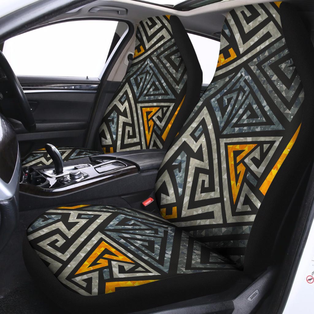 Grunge Geometric Triangle Car Seat Covers-grizzshop