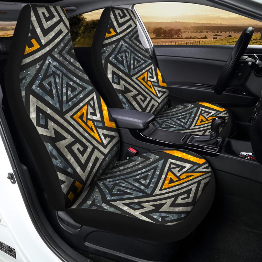 Grunge Geometric Triangle Car Seat Covers-grizzshop