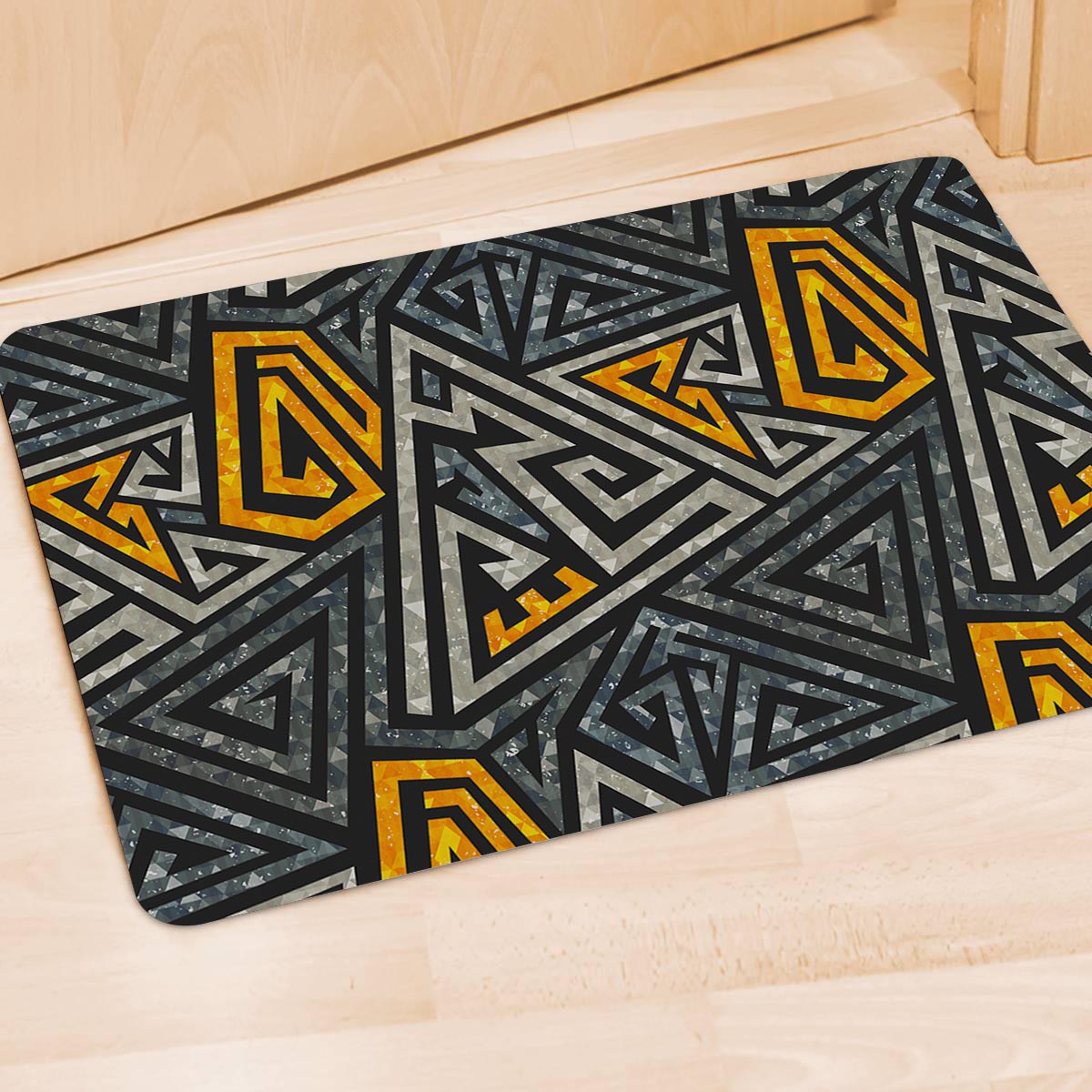 Grunge Geometric Triangle Door Mat-grizzshop