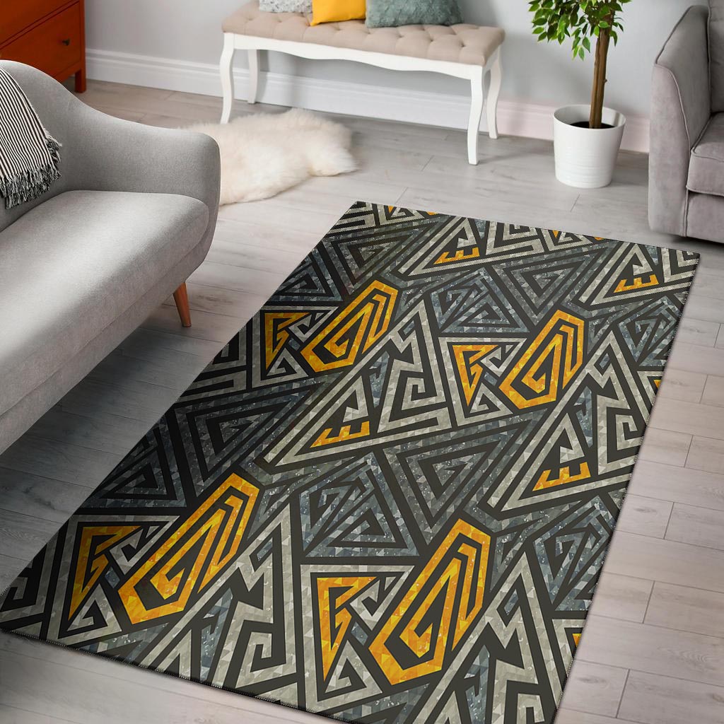 Grunge Geometric Triangle Floor Mat-grizzshop