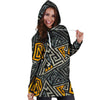 Grunge Geometric Triangle Hoodie Dress-grizzshop