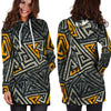 Grunge Geometric Triangle Hoodie Dress-grizzshop