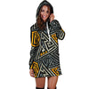 Grunge Geometric Triangle Hoodie Dress-grizzshop