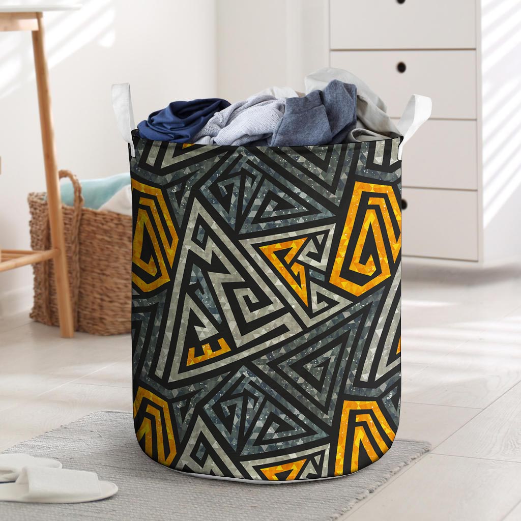 Grunge Geometric Triangle Laundry Basket-grizzshop