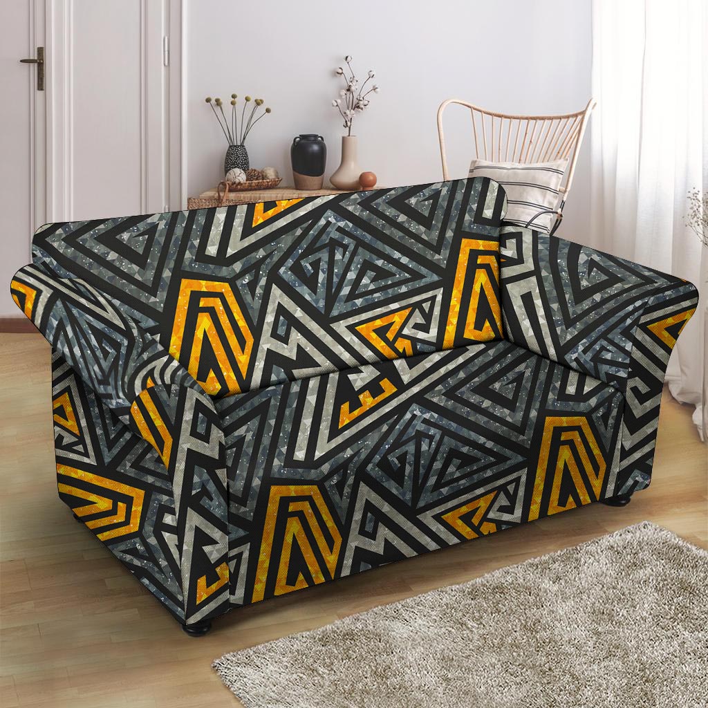 Grunge Geometric Triangle Loveseat Cover-grizzshop