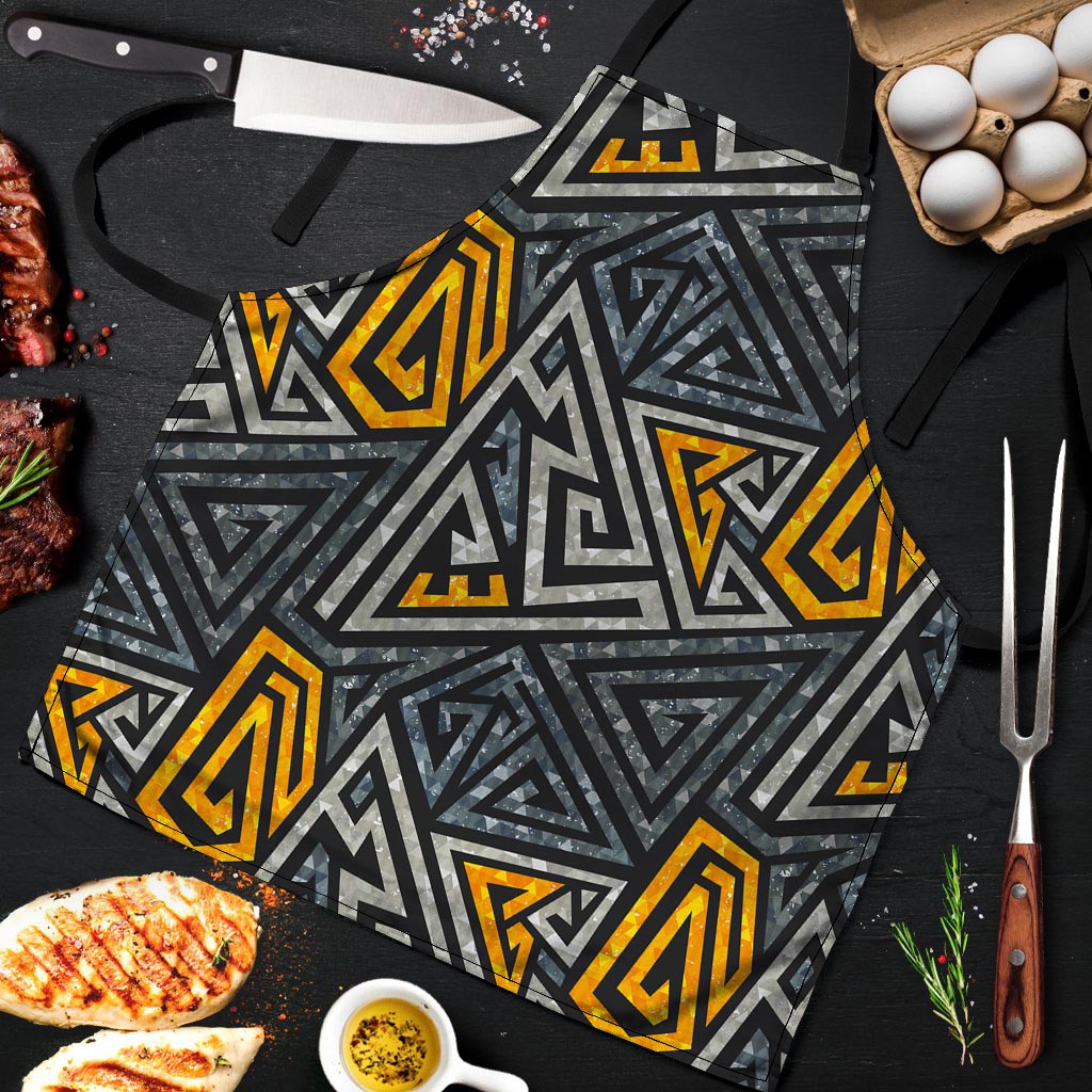 Grunge Geometric Triangle Men's Apron-grizzshop