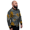 Grunge Geometric Triangle Men's Bomber Jacket-grizzshop