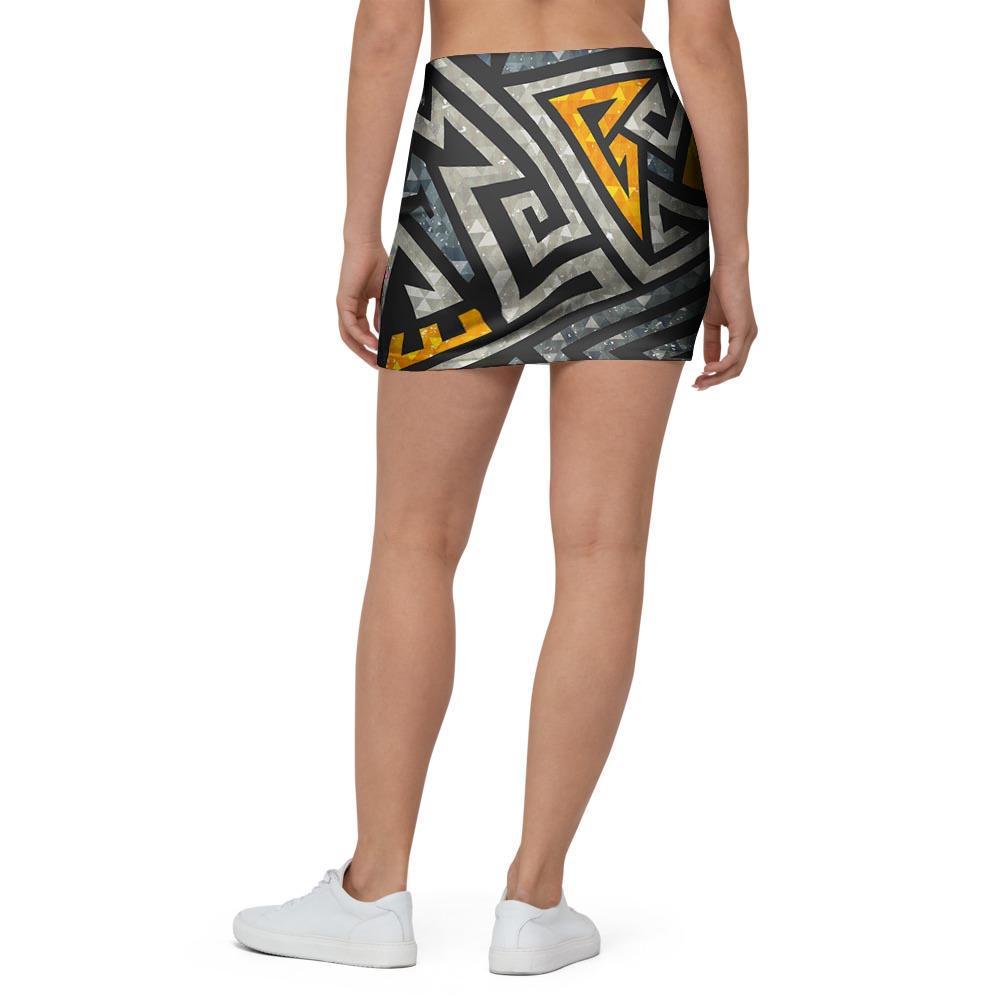 Grunge Geometric Triangle Mini Skirt-grizzshop