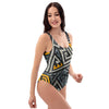 Grunge Geometric Triangle One Piece Swimsuite-grizzshop