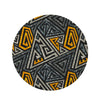 Grunge Geometric Triangle Round Rug-grizzshop