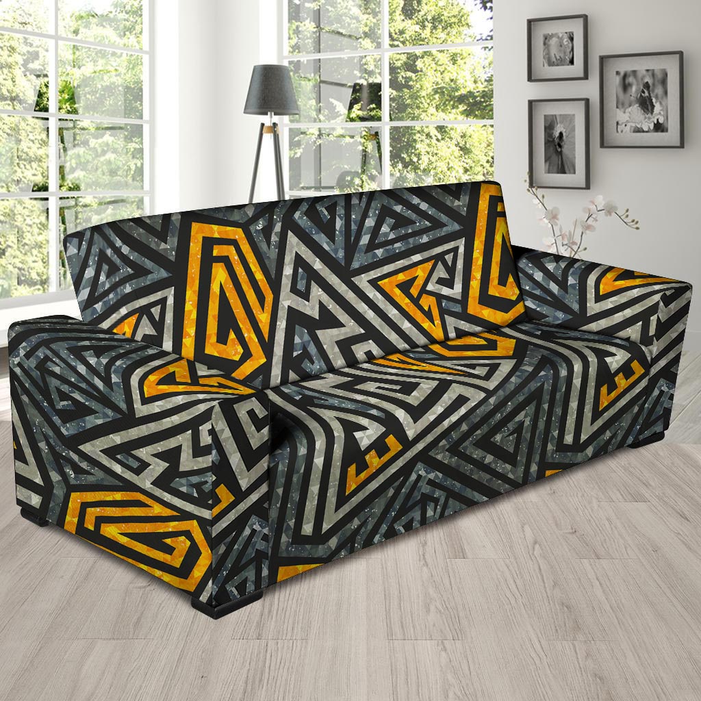 Grunge Geometric Triangle Sofa Cover-grizzshop