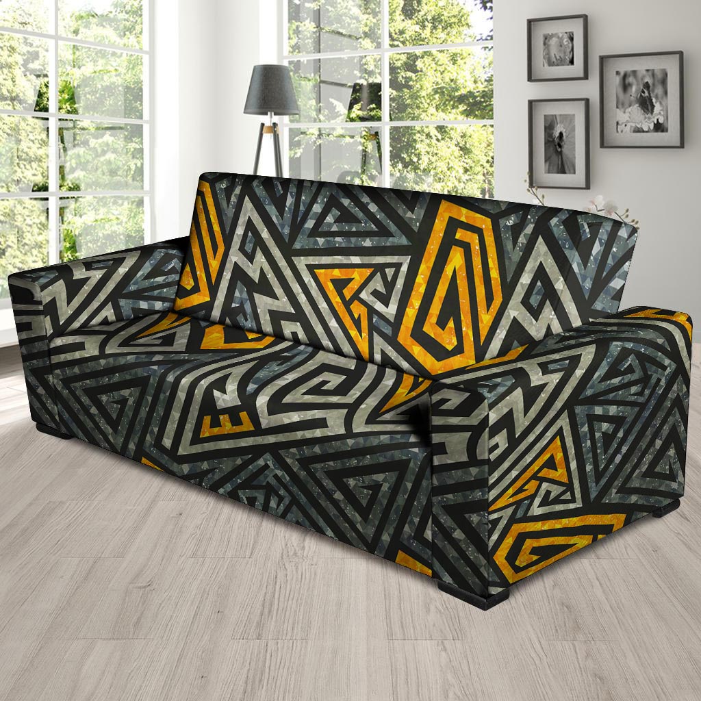 Grunge Geometric Triangle Sofa Cover-grizzshop