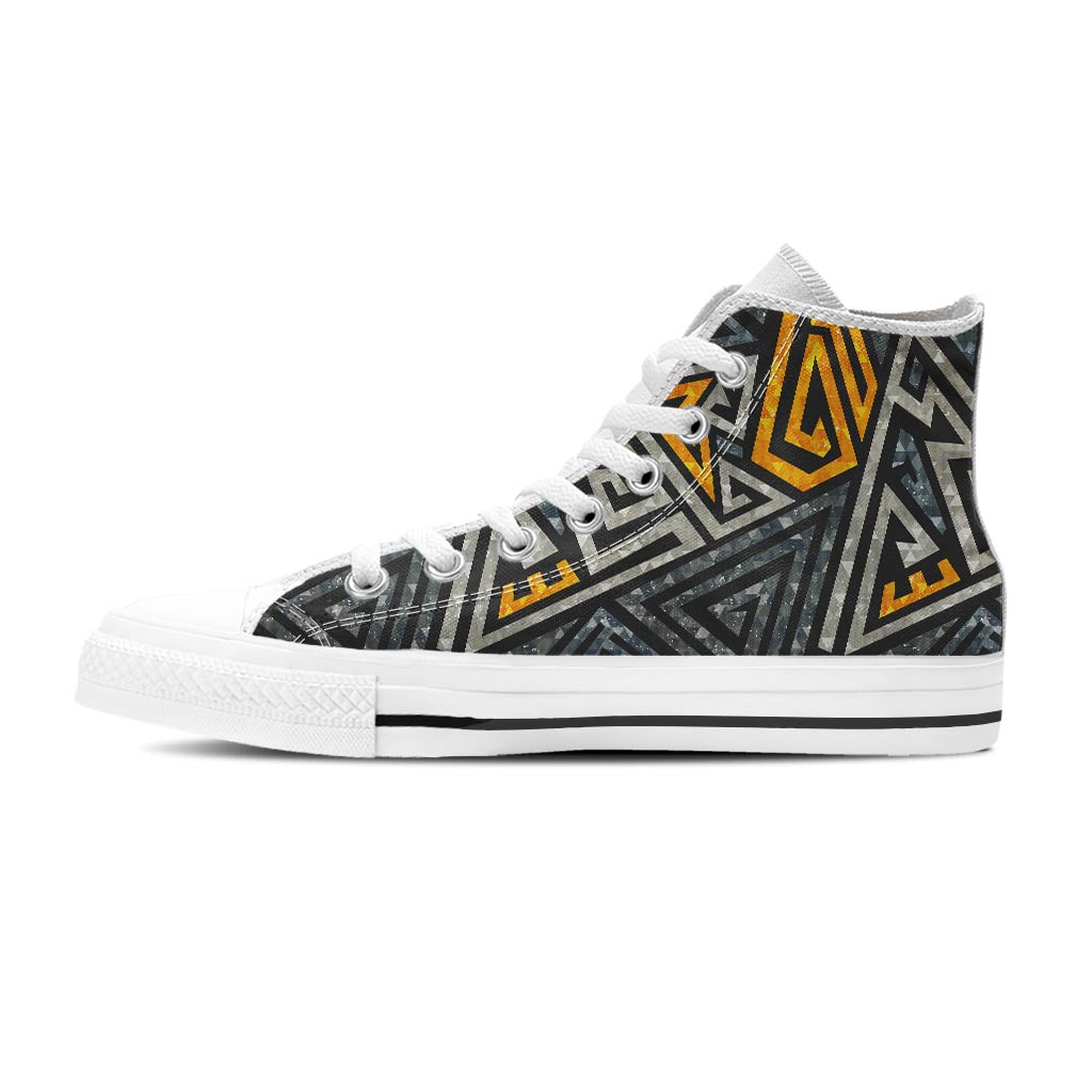 Grunge Geometric Triangle Women's High Top Shoes-grizzshop