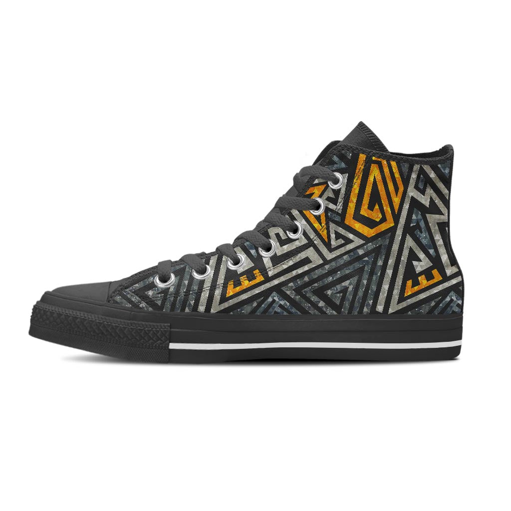 Grunge Geometric Triangle Women's High Top Shoes-grizzshop