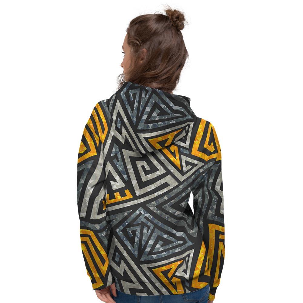 Grunge Geometric Triangle Women's Hoodie-grizzshop