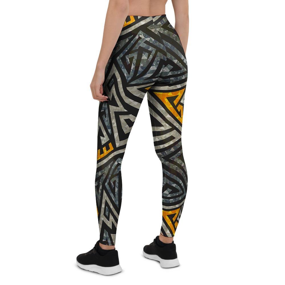 Grunge Geometric Triangle Women's Leggings-grizzshop