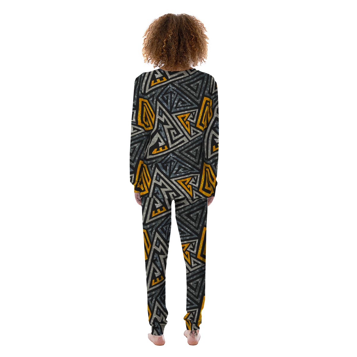 Grunge Geometric Triangle Women's Pajamas-grizzshop