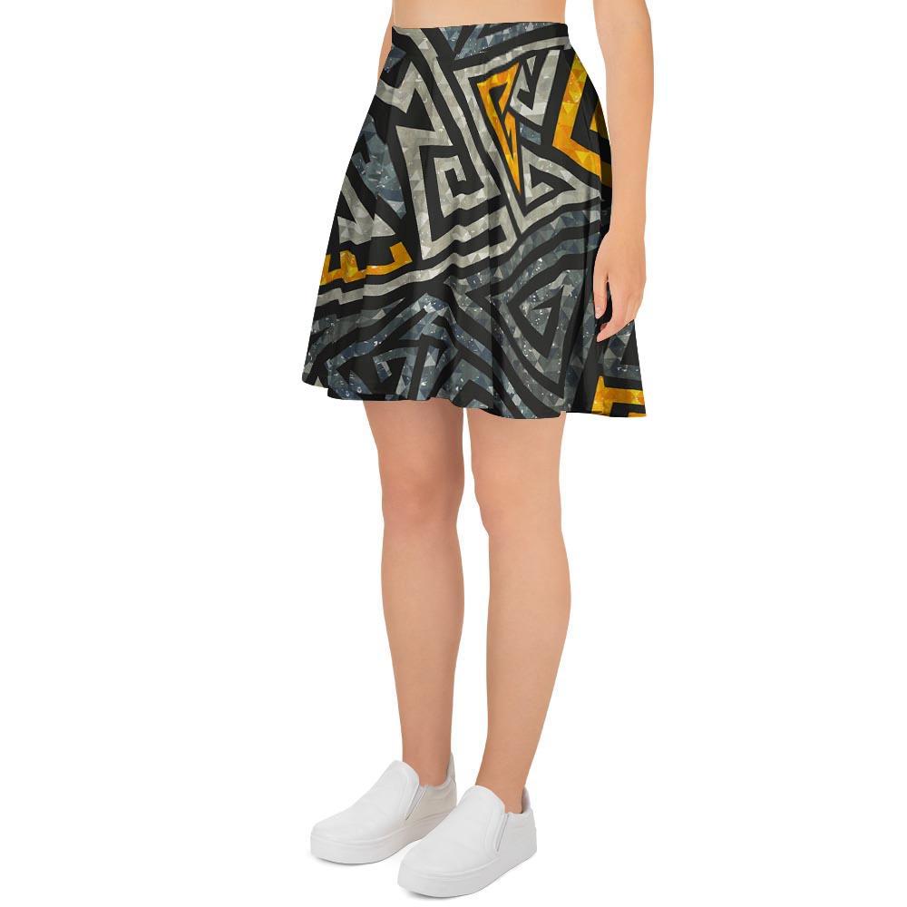 Grunge Geometric Triangle Women's Skirt-grizzshop