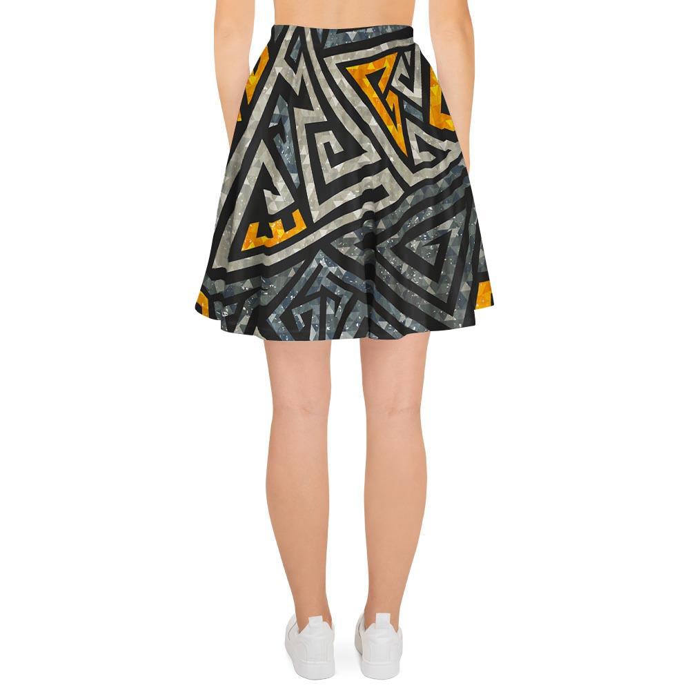 Grunge Geometric Triangle Women's Skirt-grizzshop