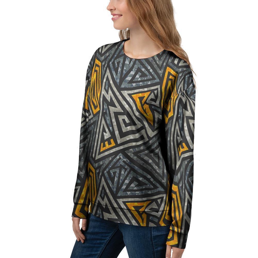 Grunge Geometric Triangle Women's Sweatshirt-grizzshop