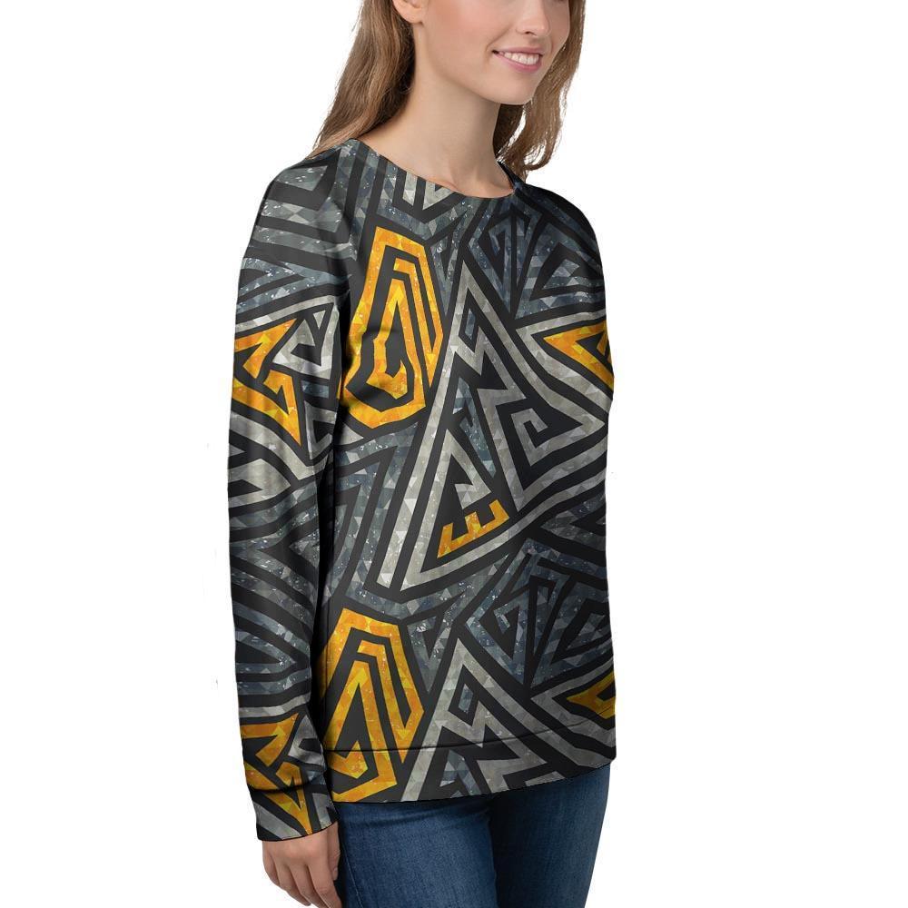 Grunge Geometric Triangle Women's Sweatshirt-grizzshop