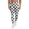 Grunge Halftone Black And White Dots Print Pattern Men's Leggings-grizzshop