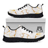 Grunge Marble White Gold Print Pattern Black Sneaker-grizzshop