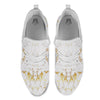 Grunge Marble White Gold Print Pattern White Athletic Shoes-grizzshop