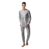 Grunge Marble White Print Pattern Men's Pajamas-grizzshop