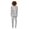 Grunge Marble White Print Pattern Women's Pajamas-grizzshop