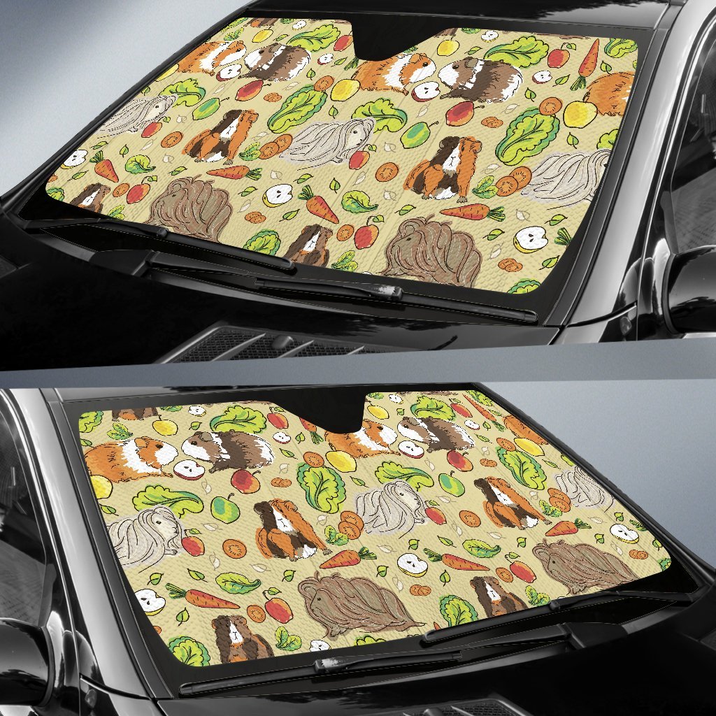 Guinea Pig Pattern Print Car Sun Shade-grizzshop