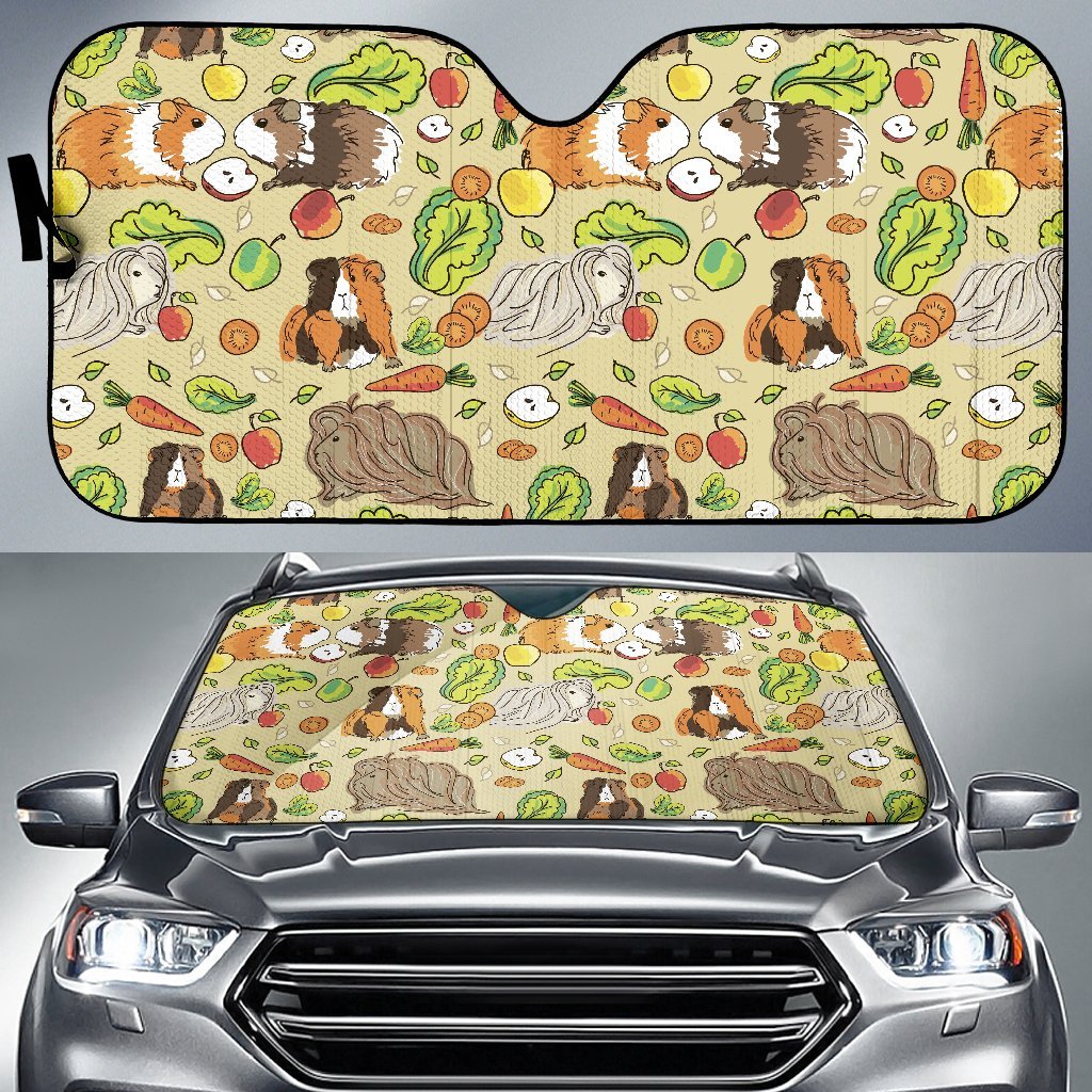 Guinea Pig Pattern Print Car Sun Shade-grizzshop