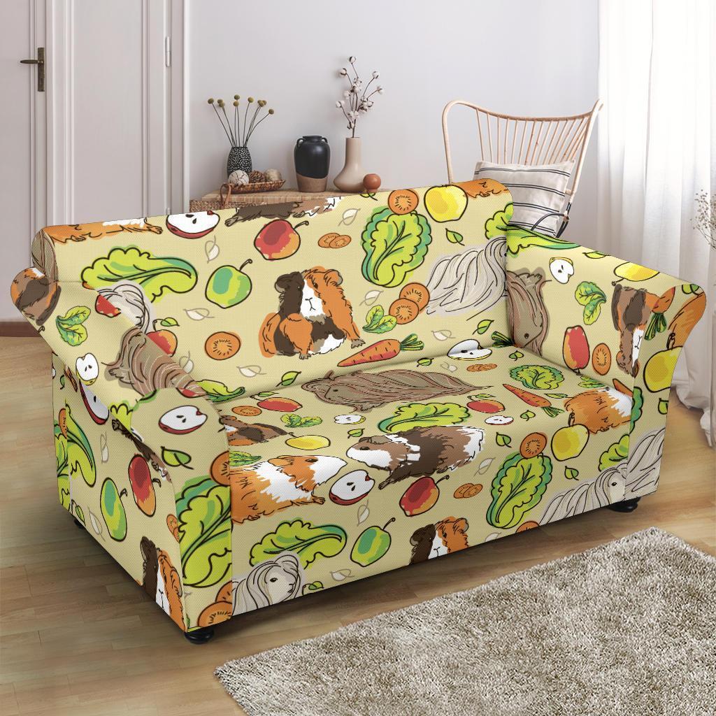 Guinea Pig Pattern Print Loveseat Cover-grizzshop