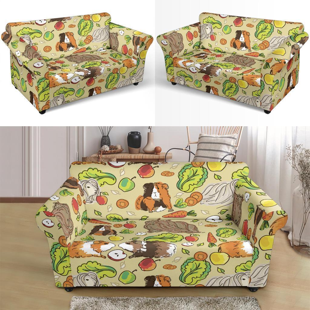 Guinea Pig Pattern Print Loveseat Cover-grizzshop