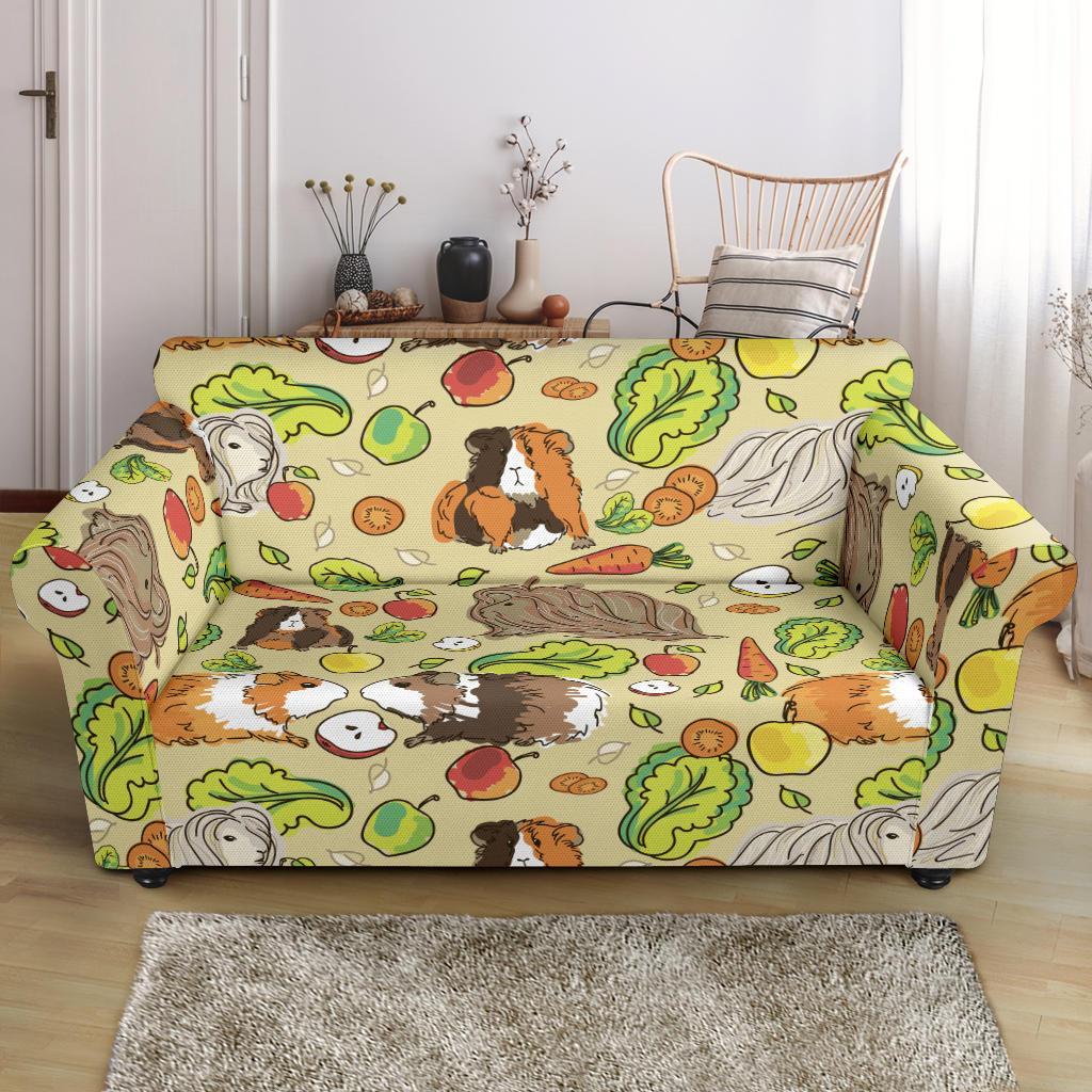 Guinea Pig Pattern Print Loveseat Cover-grizzshop