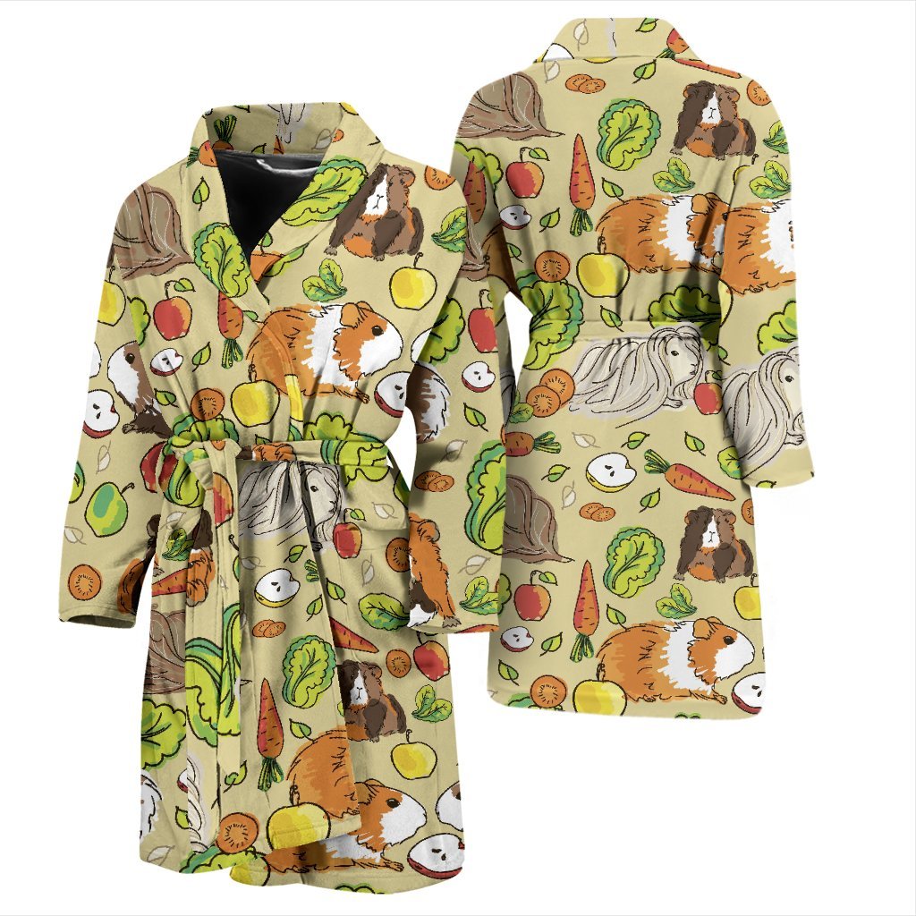 Guinea Pig Pattern Print Men Long Robe-grizzshop