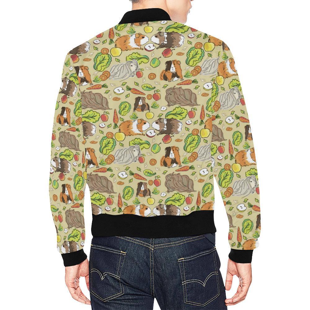 Guinea Pig Pattern Print Men's Bomber Jacket-grizzshop