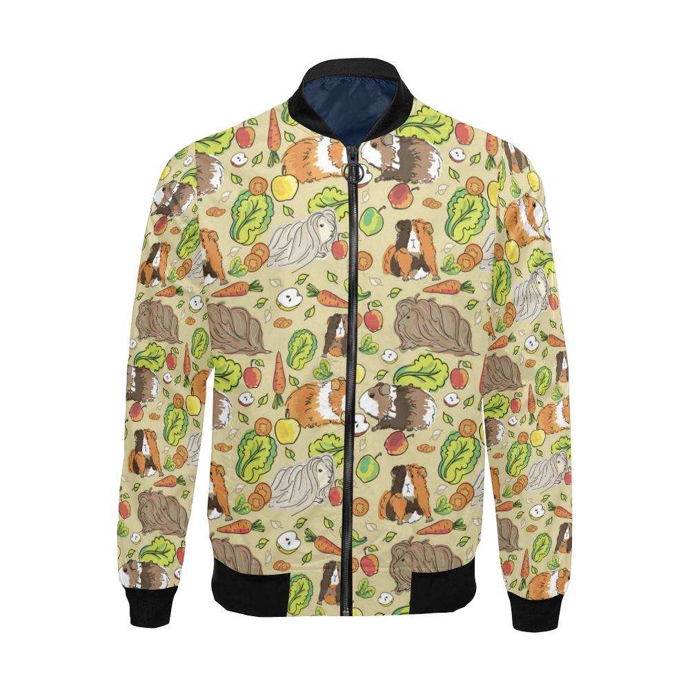 Guinea Pig Pattern Print Men's Bomber Jacket-grizzshop